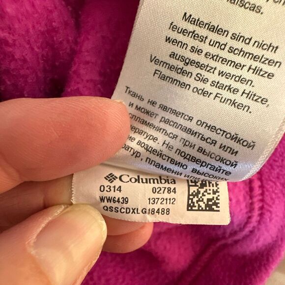 Columbia Fleece Jacket Womens 3X Pink Benton Springs Full Zip Plus - Picture 7 of 7